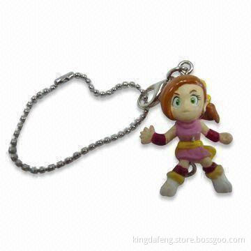 Plastic Key Chain, Suitable for Mobile Phone Decoration or Promotional Gifts